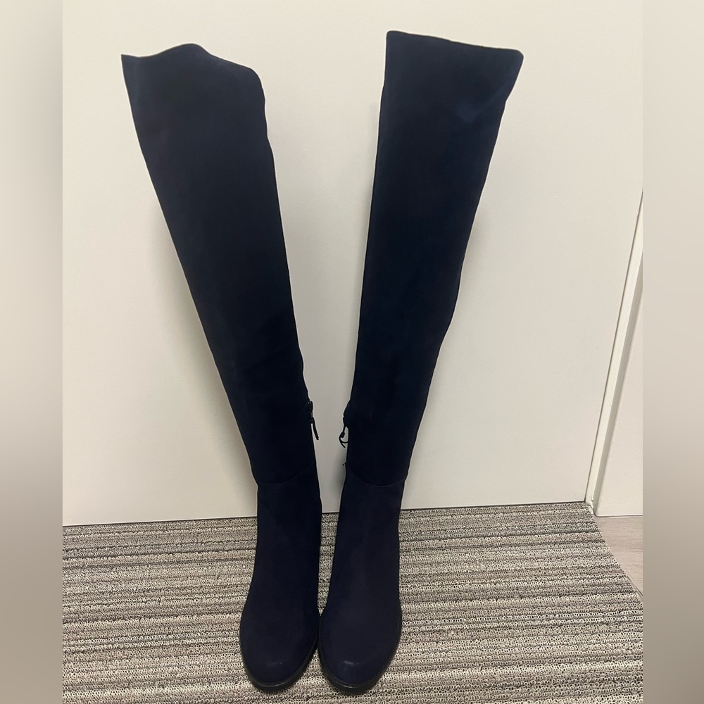 Brand new Stuart weitzman reserve over the knee boots in navy